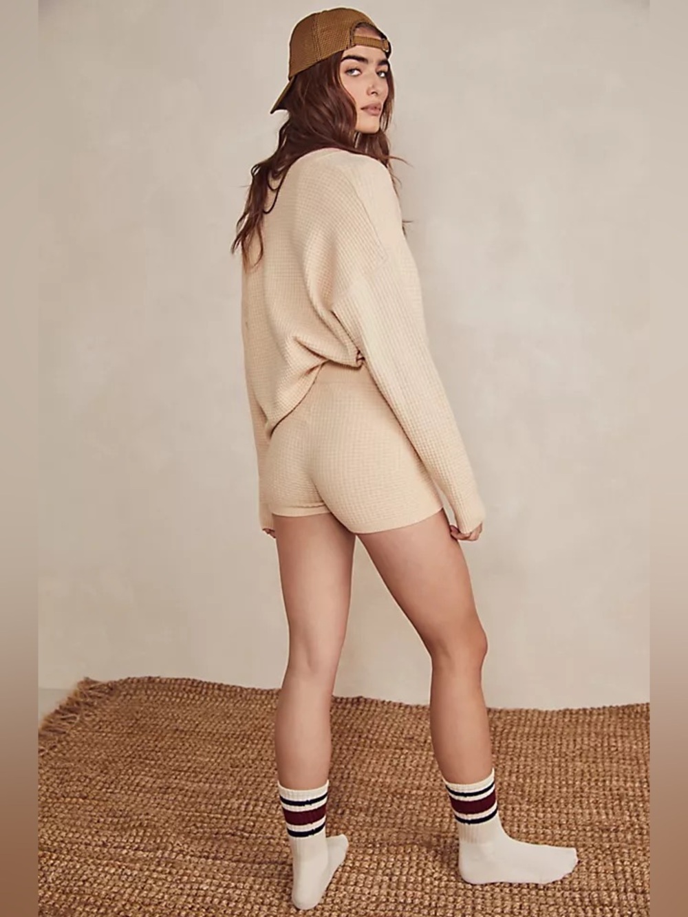 Free People Beach Waffle Knit Shorts